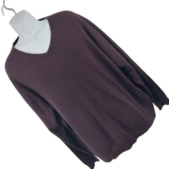 NWOT! HART, SCHAFFNER & MARX! 100% MERINO WOOL BURGUNDY V-NECK SWEATER! SZ 3X - Picture 1 of 9